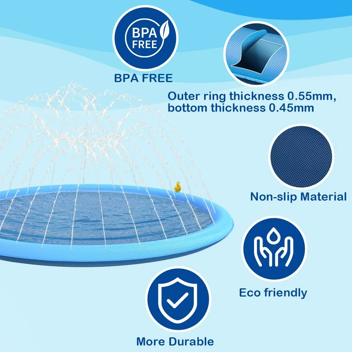 Interactive Dog Sprinkler Pad – Outdoor Summer Cooling Mat & Water Fountain Toy