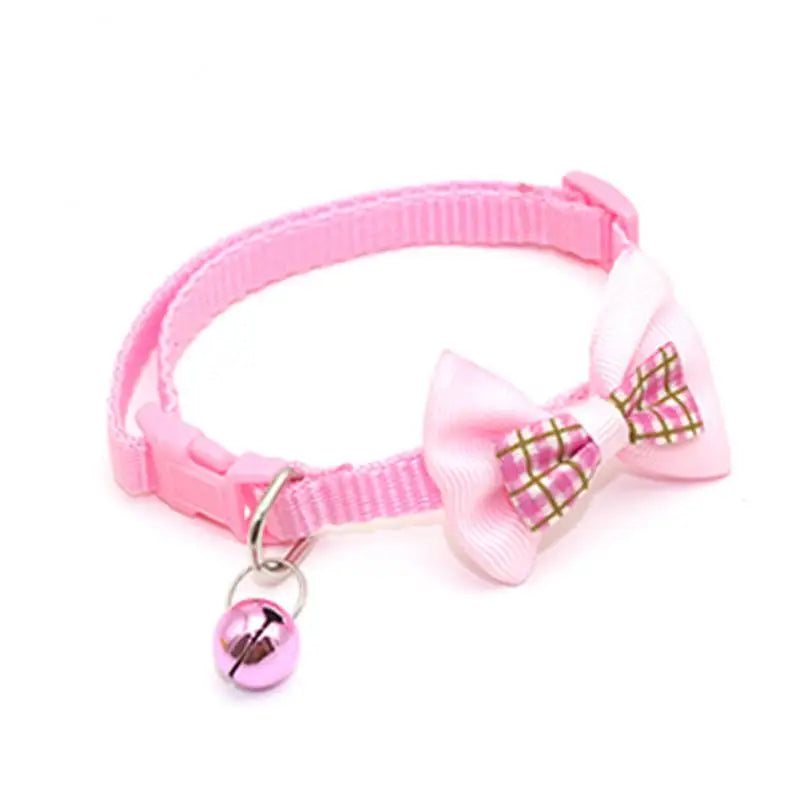 Adjustable Cute Bow Cat Collars with Bells