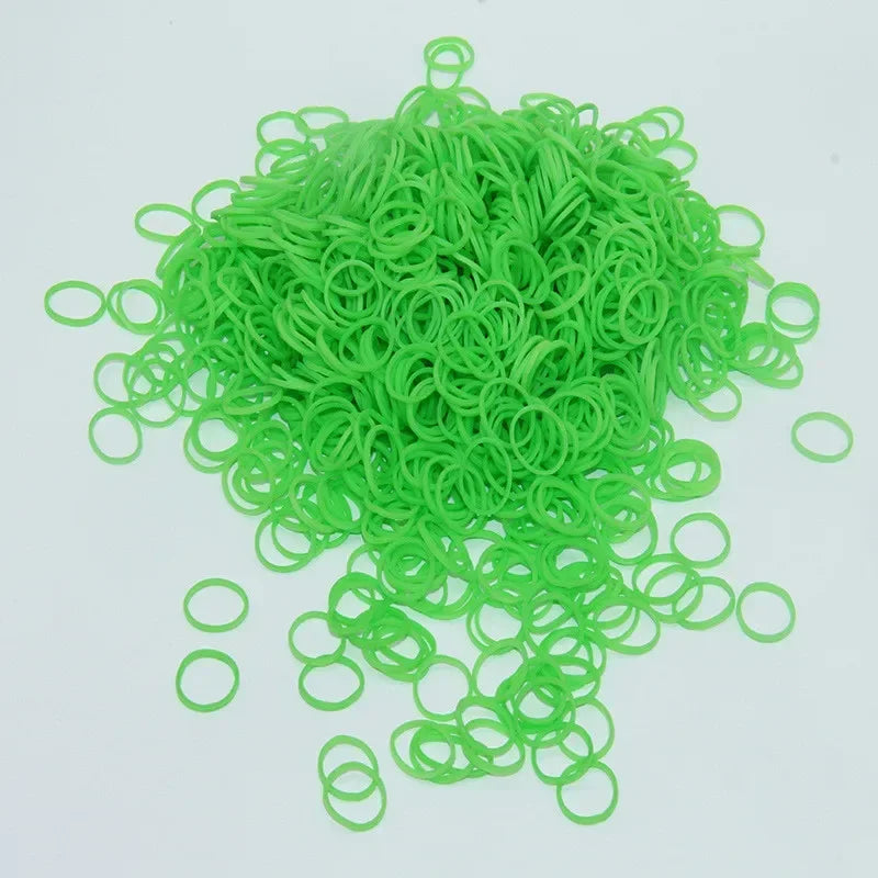 100pcs Colorful Elastic Pet Hair Accessories