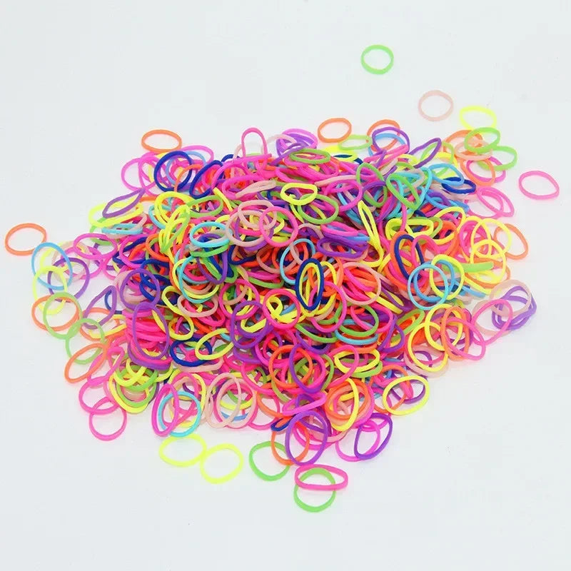 100pcs Colorful Elastic Pet Hair Accessories