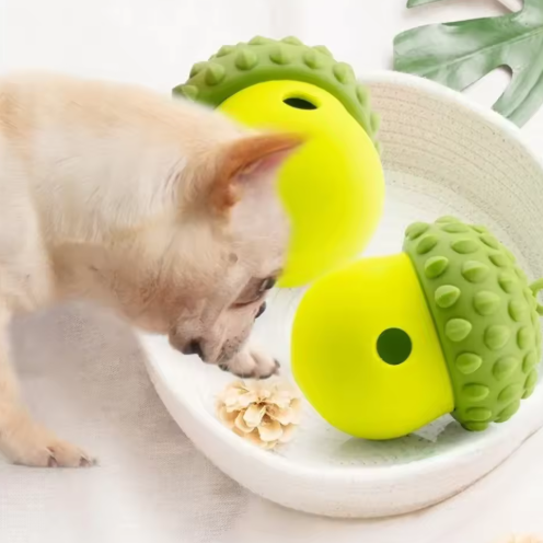 Durable Silicone Food Dispensing & Teething Toy for Puppies and Dogs