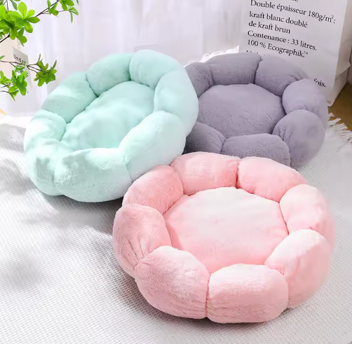 Luxury Pet Bed – Soft Flower-Shaped Sofa for Cats & Small Dogs, Winter Warm and Breathable Design