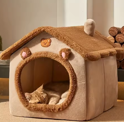 Foldable Pet House – Washable Indoor Sofa Bed for Cats & Extra Small Dogs