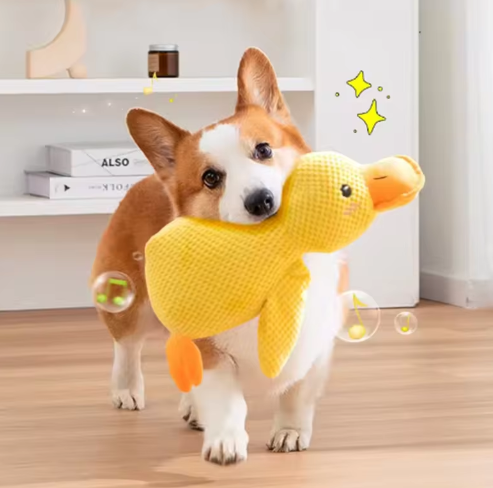 Stomping Duck Plush Toy – Bite-Resistant, Teeth-Cleaning Toy