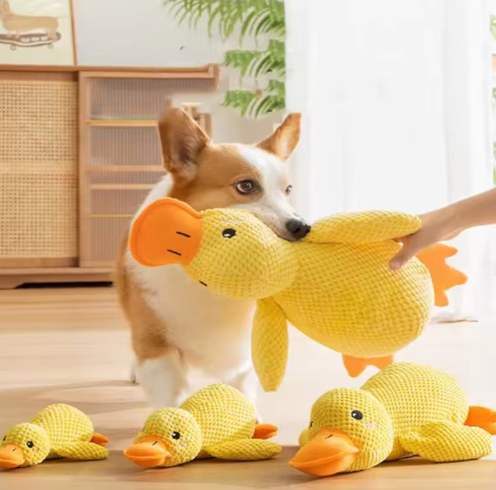Stomping Duck Plush Toy – Bite-Resistant, Teeth-Cleaning Toy