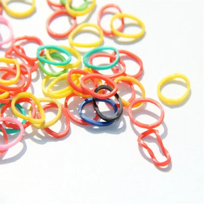 100pcs Colorful Elastic Pet Hair Accessories