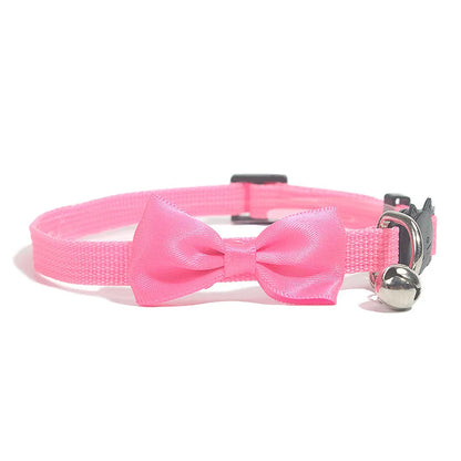 Adjustable Bow Bell Cat Collar - Multicolor