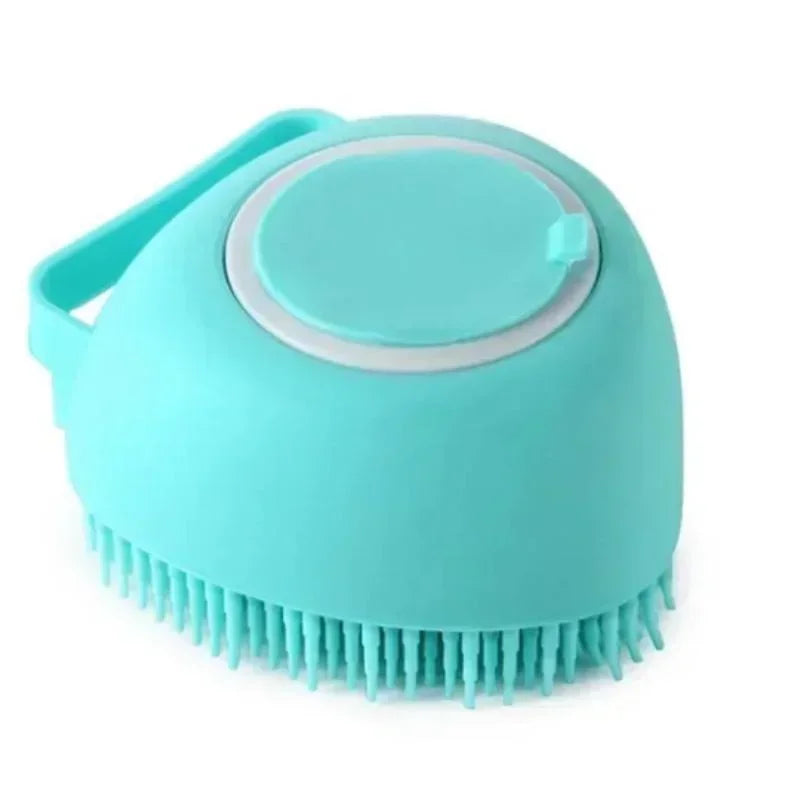 Silicone Pet Grooming Brush & Shampoo Dispenser