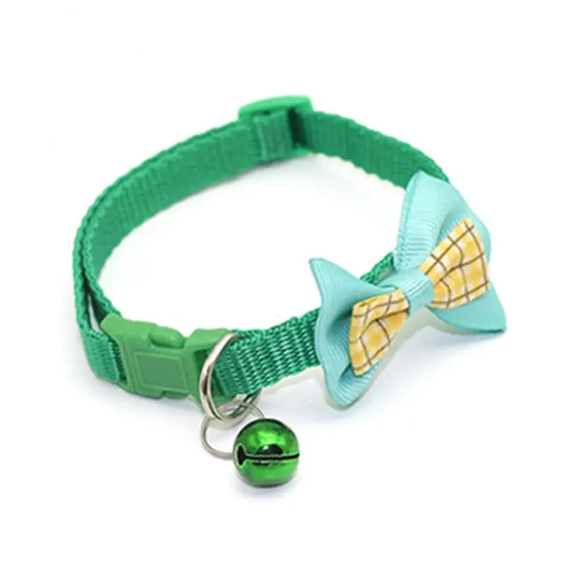 Adjustable Cute Bow Cat Collars with Bells