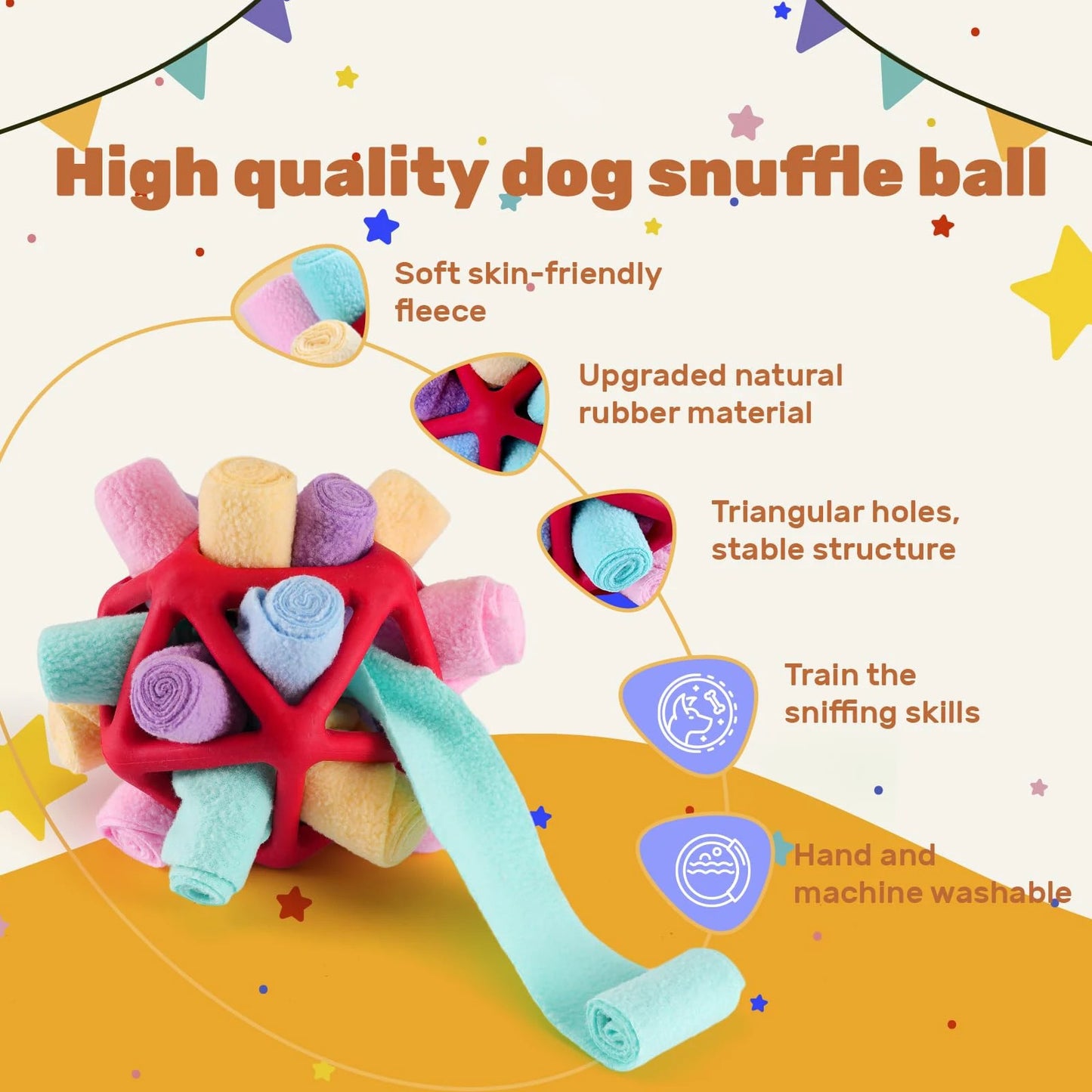 Sniffing Ball – Interactive Shaking & Chew Toy for Dogs with Tooth Cleaning and Training Benefits