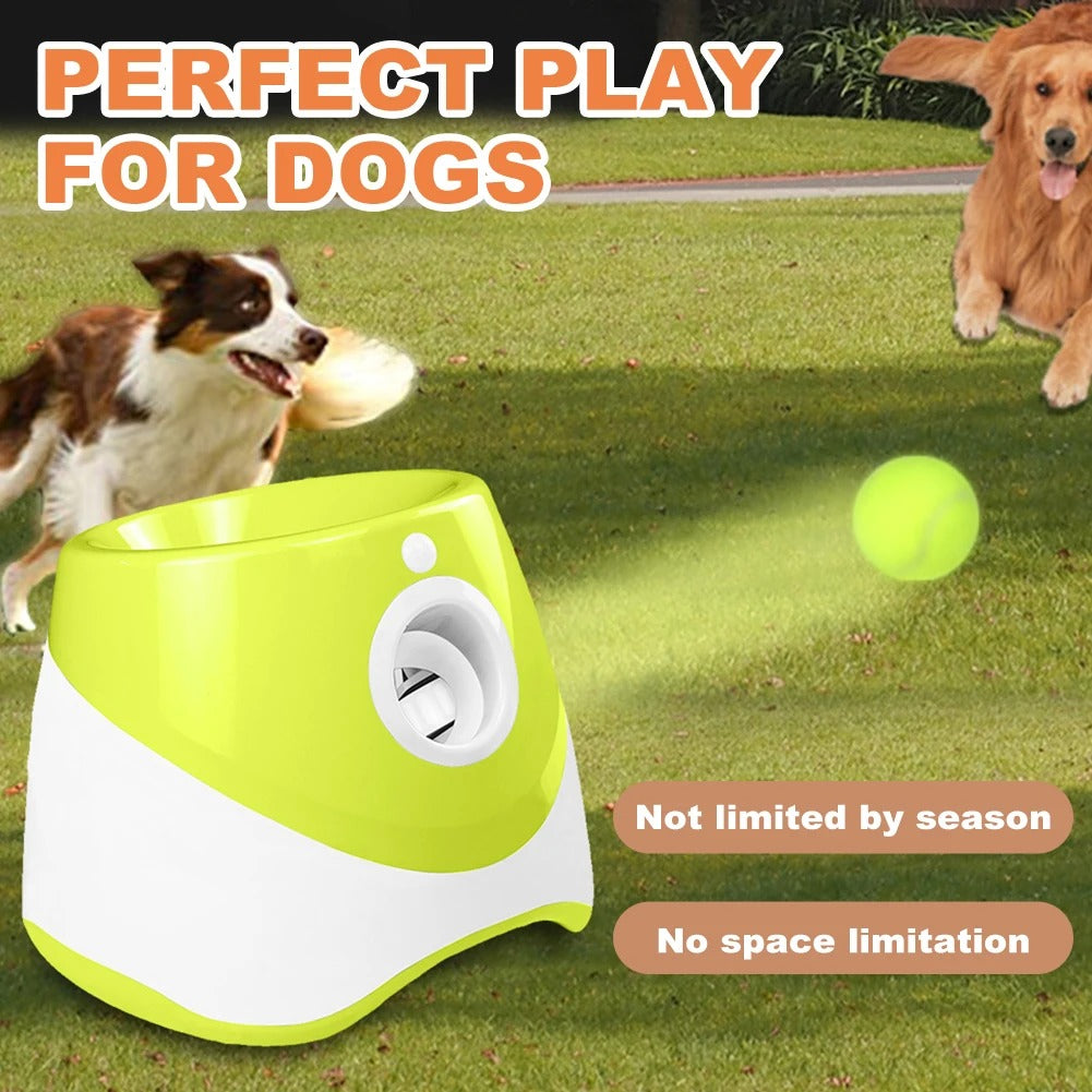 Automatic Dog Ball Launcher – Rechargeable Interactive Tennis Ball Throwing Machine