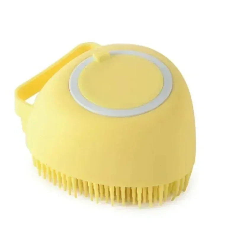 Silicone Pet Grooming Brush & Shampoo Dispenser