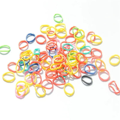 100pcs Colorful Elastic Pet Hair Accessories