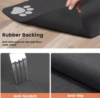 Waterproof Pet Feeding Mat – Quick-Dry Placemat with Non-Slip Rubber Backing for Dogs & Cats