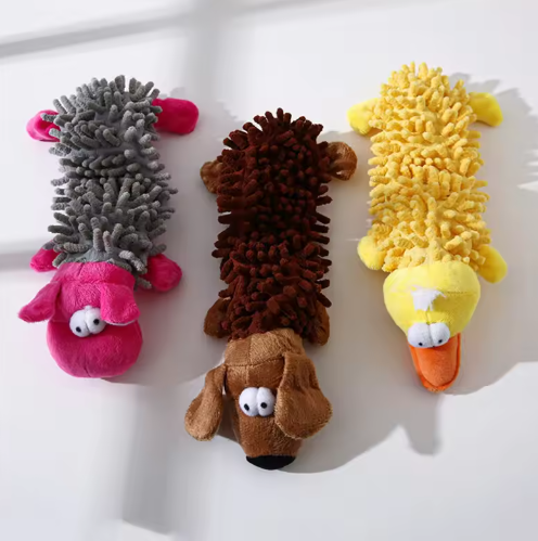 Plush Animal Dog Toy – Durable, Squeaky Chew Toy