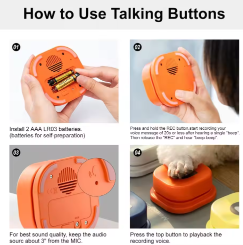 Dog Talking Button Set – Recordable Sound Buttons
