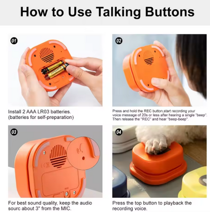 Dog Talking Button Set – Recordable Sound Buttons