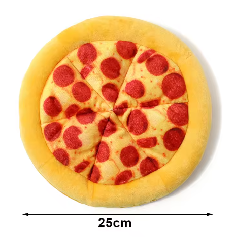Plush Squeaky Dog Toys – Pizza Shaped Chew Toys
