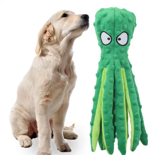 Octopus Plush Dog Toy