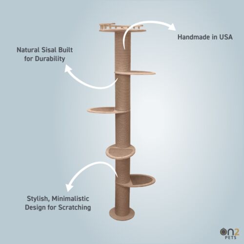 Wall-Mounted Cat Scratcher Steps & Activity Tree