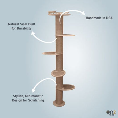 Wall-Mounted Cat Scratcher Steps & Activity Tree